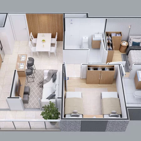 Foto 1 de Lumi Tower Residences- 3 Quartos – 73m²